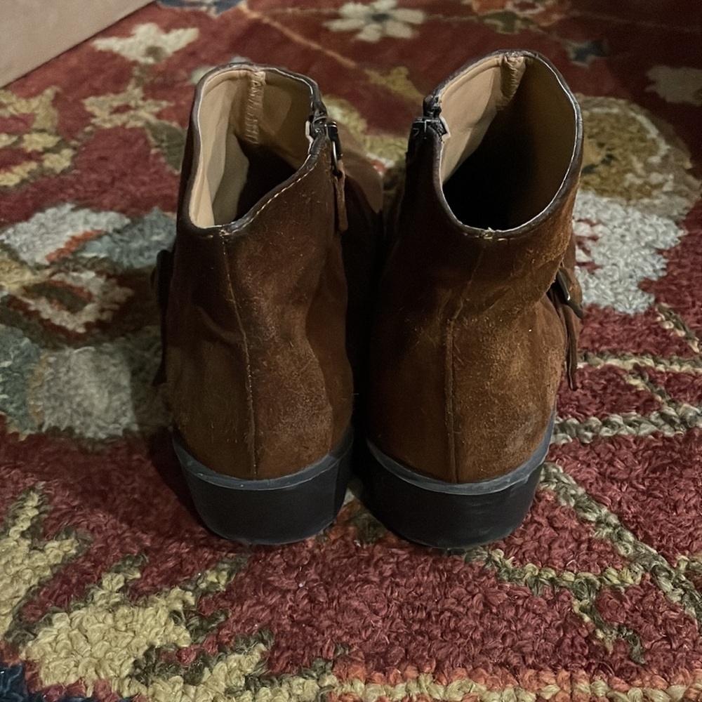 Zara basic sz39 - brown suede ankle boots - Picture 4 of 7